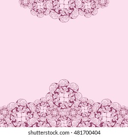 Abstract hand-drawn creative background of stylized flowers. Vector illustration.