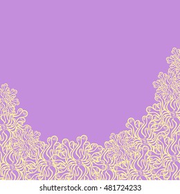 Abstract hand-drawn creative background of stylized flowers. Vector illustration.