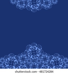 Abstract hand-drawn creative background of stylized flowers. Vector illustration.