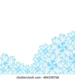 Abstract hand-drawn creative background of stylized flowers. Vector illustration.