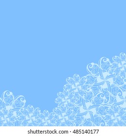 Abstract hand-drawn creative background of stylized flowers. Vector illustration.