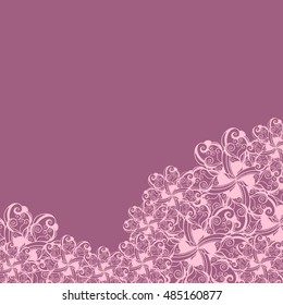 Abstract hand-drawn creative background of stylized flowers. Vector illustration.