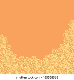 Abstract hand-drawn creative background of stylized flowers. Vector illustration.