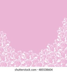 Abstract hand-drawn creative background of stylized flowers. Vector illustration.