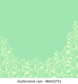 Abstract hand-drawn creative background of stylized flowers. Vector illustration.