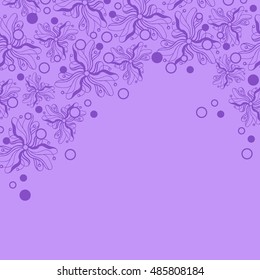 Abstract hand-drawn creative background of stylized flowers. Vector illustration.