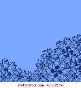 Abstract hand-drawn creative background of stylized flowers. Vector illustration.