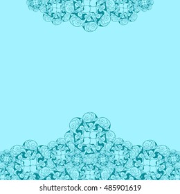 Abstract hand-drawn creative background of stylized flowers. Vector illustration.