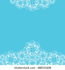 Abstract hand-drawn creative background of stylized flowers. Vector illustration.