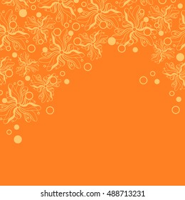 Abstract hand-drawn creative background of stylized flowers. Vector illustration.