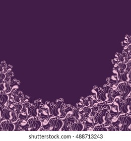 Abstract hand-drawn creative background of stylized flowers. Vector illustration.