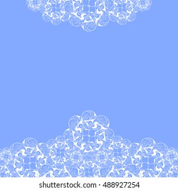Abstract hand-drawn creative background of stylized flowers. Vector illustration.