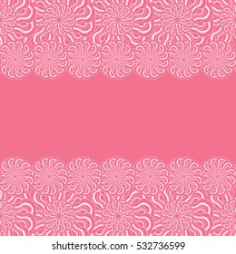 Abstract hand-drawn creative background of stylized flowers. Vector illustration.