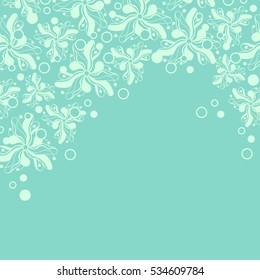 Abstract hand-drawn creative background of stylized flowers. Vector illustration.