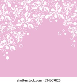 Abstract hand-drawn creative background of stylized flowers. Vector illustration.