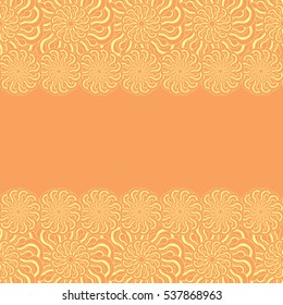 Abstract hand-drawn creative background of stylized flowers. Vector illustration.