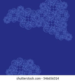 Abstract hand-drawn creative background of stylized flowers. Vector illustration.