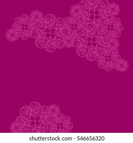 Abstract hand-drawn creative background of stylized flowers. Vector illustration.