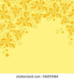 Abstract hand-drawn creative background of stylized flowers. Vector illustration.