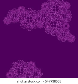 Abstract hand-drawn creative background of stylized flowers. Vector illustration.