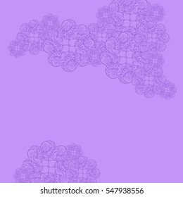 Abstract hand-drawn creative background of stylized flowers. Vector illustration.