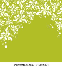 Abstract hand-drawn creative background of stylized flowers. Vector illustration.