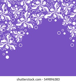 Abstract hand-drawn creative background of stylized flowers. Vector illustration.