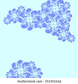 Abstract hand-drawn creative background of stylized flowers. Vector illustration.