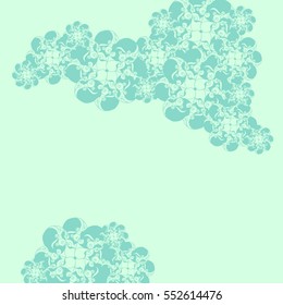 Abstract hand-drawn creative background of stylized flowers. Vector illustration.