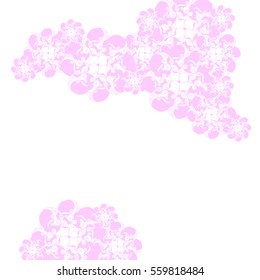 Abstract hand-drawn creative background of stylized flowers. Vector illustration.