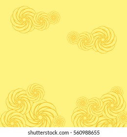 Abstract hand-drawn creative background of stylized flowers. Vector illustration.