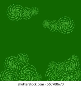 Abstract hand-drawn creative background of stylized flowers. Vector illustration.