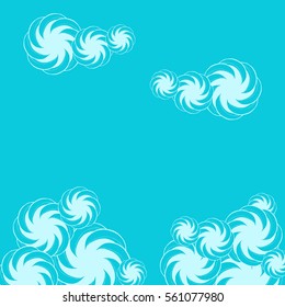 Abstract hand-drawn creative background of stylized flowers. Vector illustration.