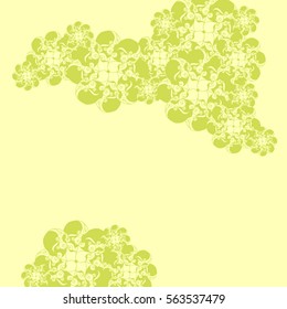 Abstract hand-drawn creative background of stylized flowers. Vector illustration.