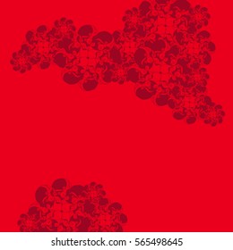 Abstract hand-drawn creative background of stylized flowers. Vector illustration.