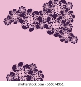 Abstract hand-drawn creative background of stylized flowers. Vector illustration.