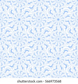 Abstract hand-drawn creative background of stylized flowers. Vector illustration.