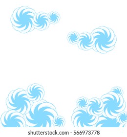 Abstract hand-drawn creative background of stylized flowers. Vector illustration.