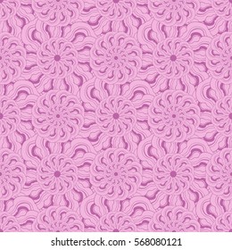 Abstract hand-drawn creative background of stylized flowers. Vector illustration.