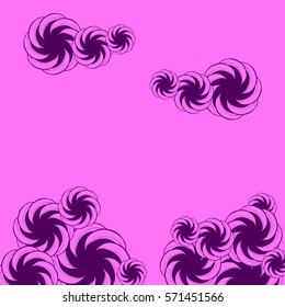 Abstract hand-drawn creative background of stylized flowers. Vector illustration.