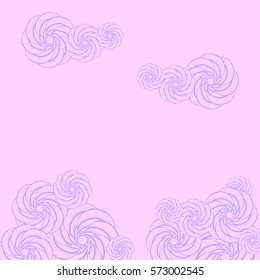 Abstract hand-drawn creative background of stylized flowers. Vector illustration.