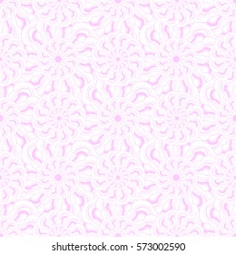 Abstract hand-drawn creative background of stylized flowers. Vector illustration.