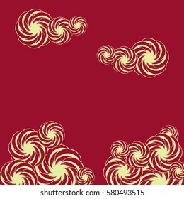 Abstract hand-drawn creative background of stylized flowers. Vector illustration.