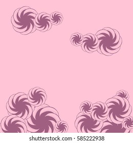 Abstract hand-drawn creative background of stylized flowers. Vector illustration.