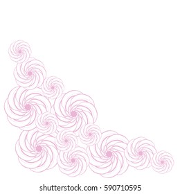 Abstract hand-drawn creative background of stylized flowers. Vector illustration.