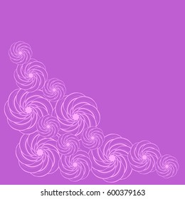 Abstract hand-drawn creative background of stylized flowers. Vector illustration.