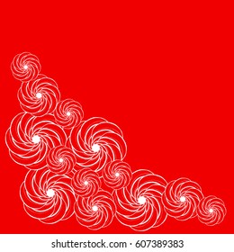 Abstract hand-drawn creative background of stylized flowers. Vector illustration.