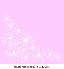 Abstract hand-drawn creative background of stylized flowers. Vector illustration.