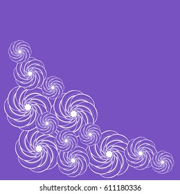 Abstract hand-drawn creative background of stylized flowers. Vector illustration.