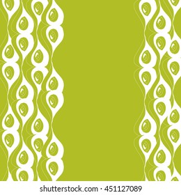 Abstract hand-drawn creative background in white and yellow-green colors. Vector illustration.